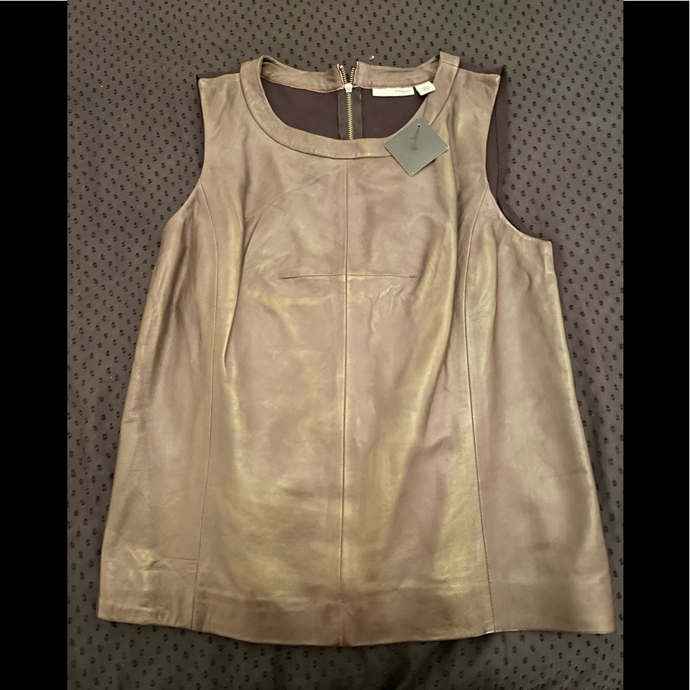 Brown Leather Shirt